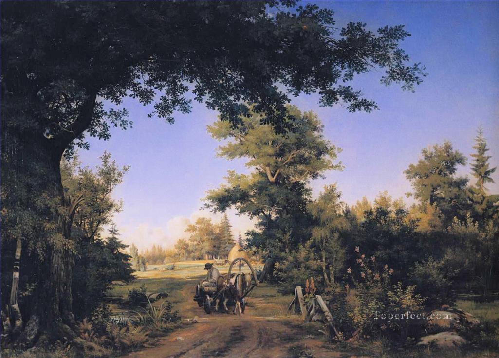 Vista en las afueras del paisaje clásico de San Petersburgo Ivan Ivanovich Pintura al óleo